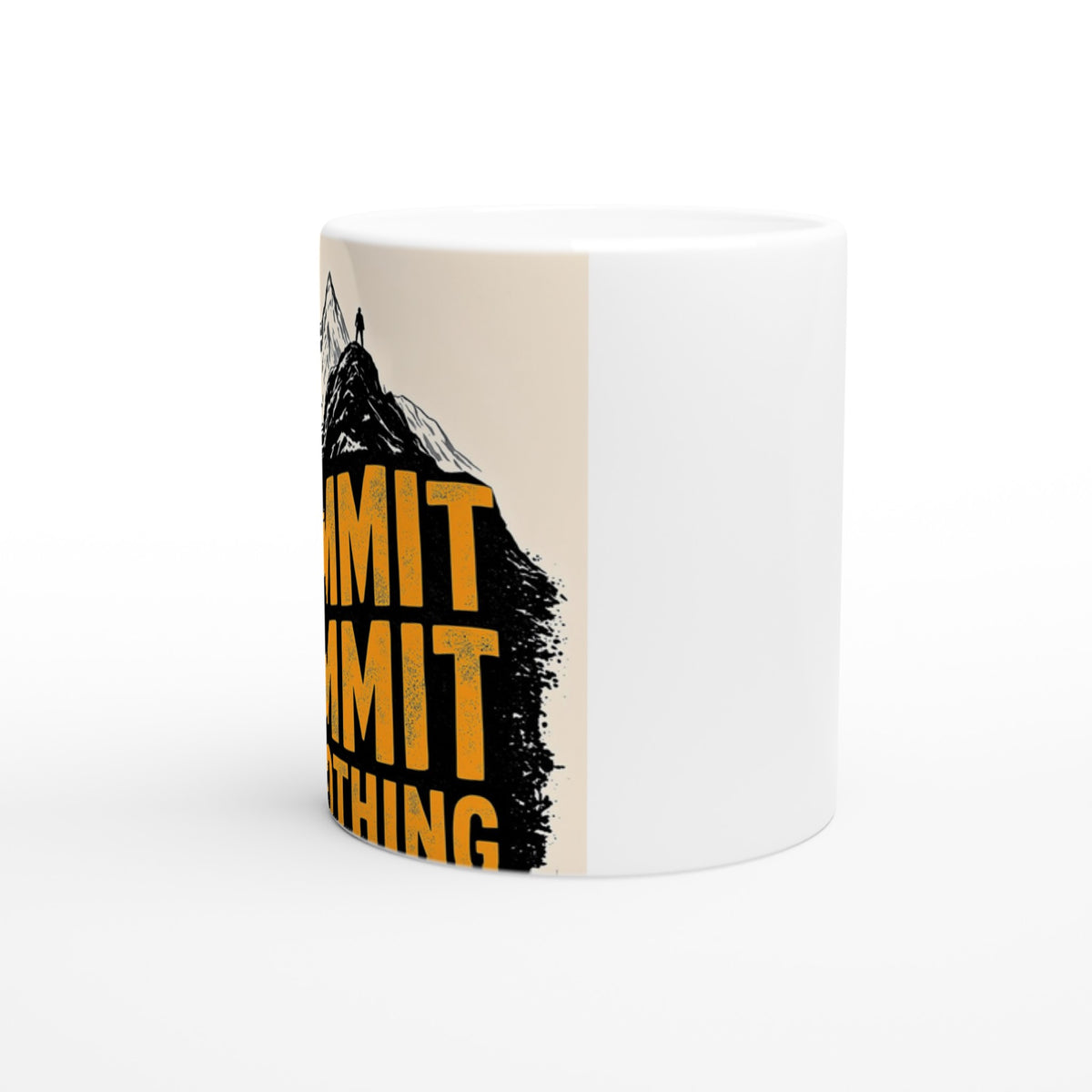 Summit or Nothing Mountain Coffee Tea Ceramic 11oz Mug — detail view | Wild Thread Co