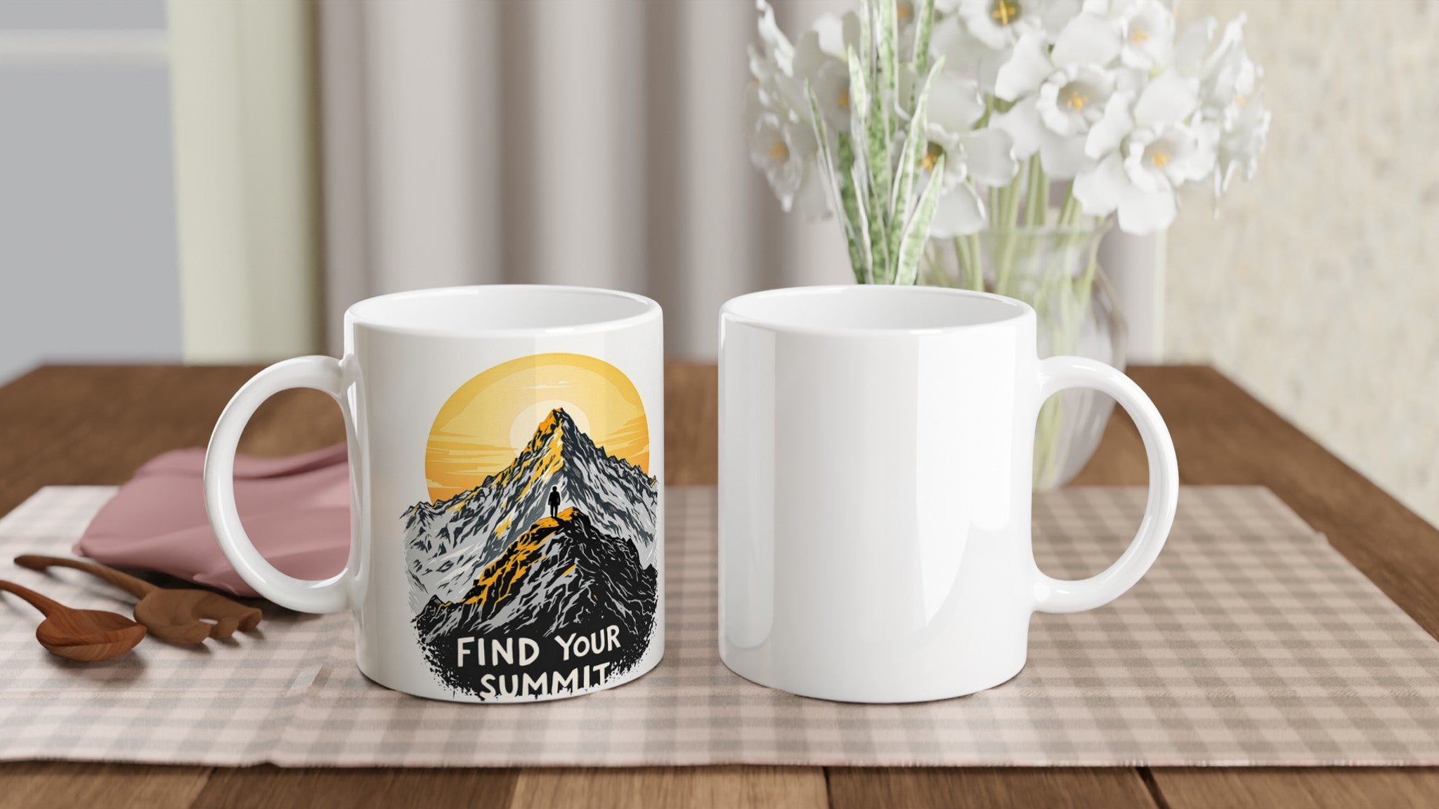 Mountain Summit Mug — detail view | Wild Thread Co