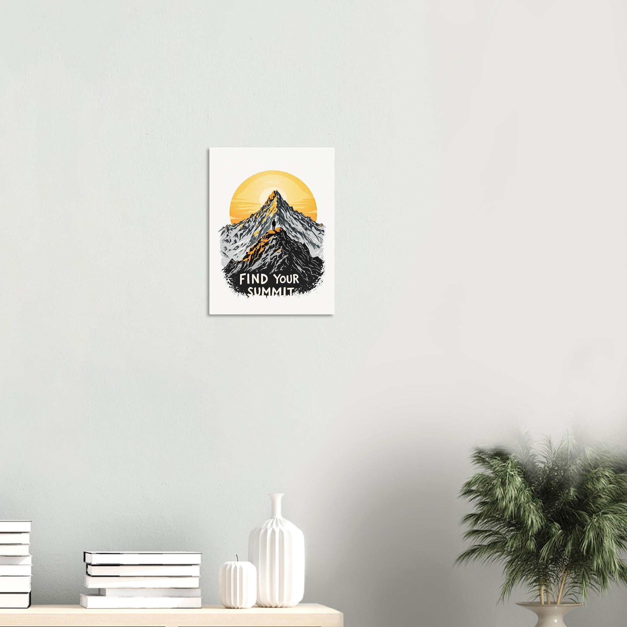 Find Your Summit Mountain A1 Art Wall Art UK Art Art Print Art Print — detail view | Wild Thread Co