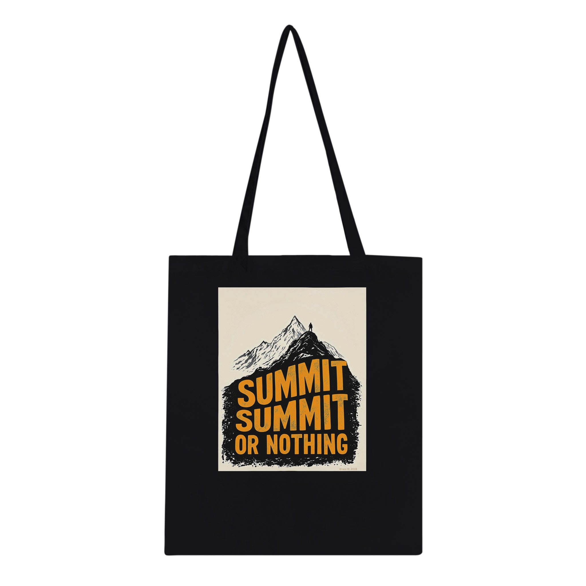 Gorpcore Mountain Summit Tote Bag Cotton Shopper UK Tote Bag — detail view | Wild Thread Co