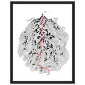 Fell Walking Map Wall Art Ready to Hang UK Framed Print Hang U — Framed Art Print | Wild Thread Co UK