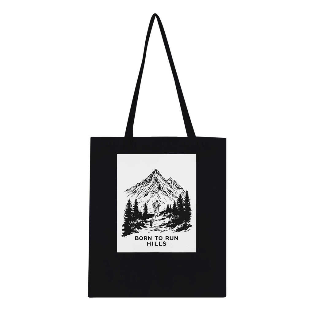 Gorpcore Trail Running Tote Bag Cotton Shopper UK Tote Bag — detail view | Wild Thread Co