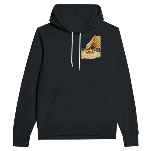 Camping Gone Wrong Humour Hoodie Pullover Unisex Cotton UK Hoodie — detail view | Wild Thread Co