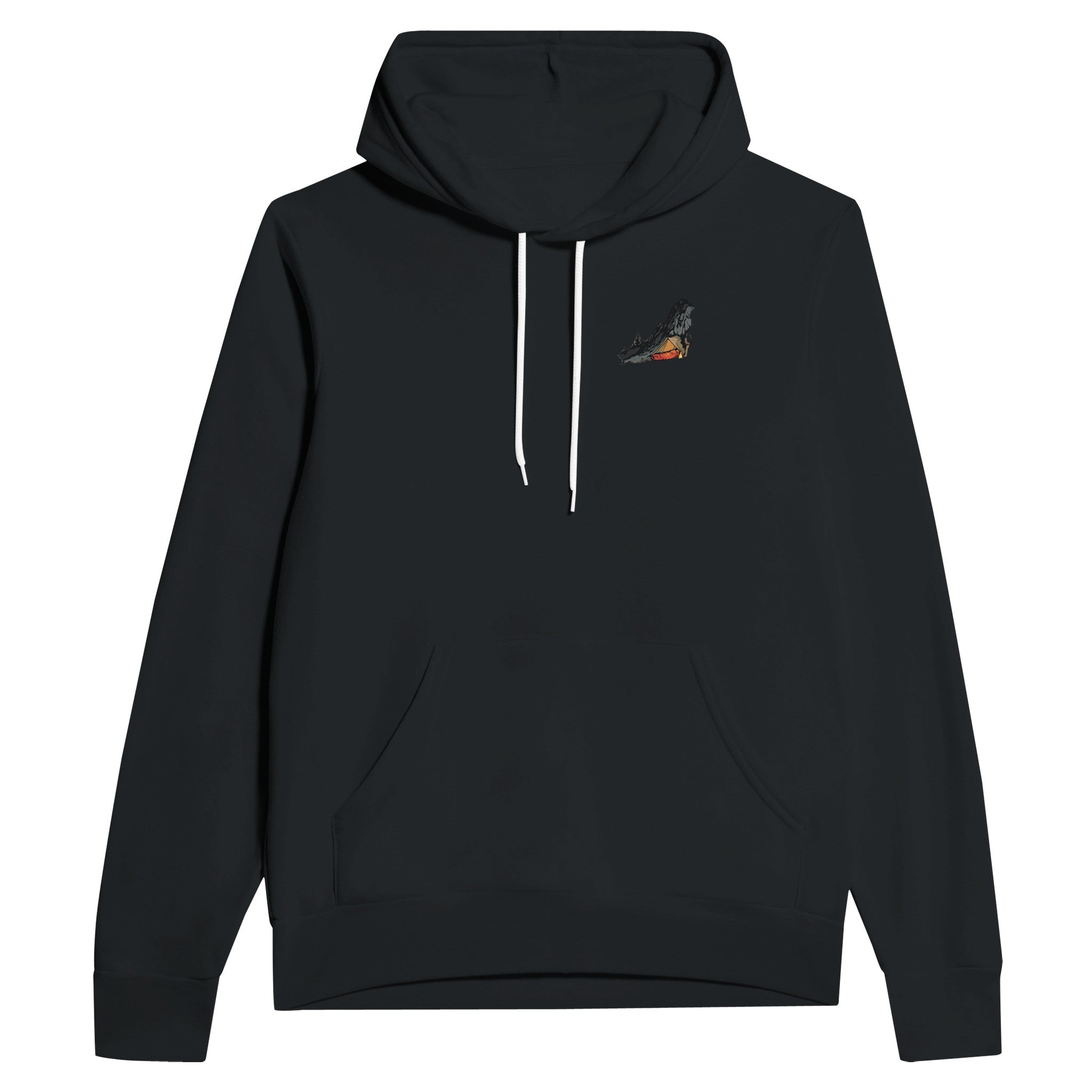 Wild Camping Bivouac Hoodie Pullover Unisex Cotton UK Hoodie — detail view | Wild Thread Co