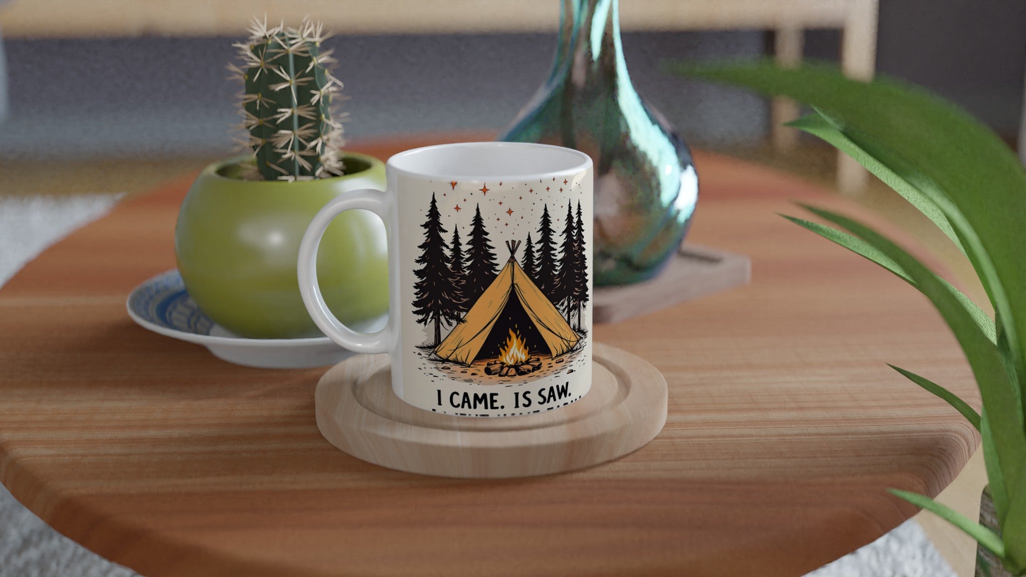 Gorpcore Camping Humour Coffee Tea Ceramic 11oz Mug UK Mug — detail view | Wild Thread Co