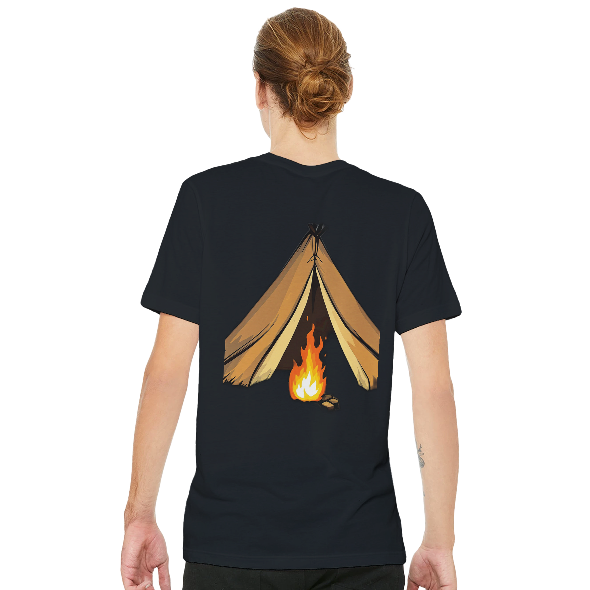 Gorpcore Camping Humour T-Shirt Unisex Cotton Tee UK T-Shirt — detail view | Wild Thread Co