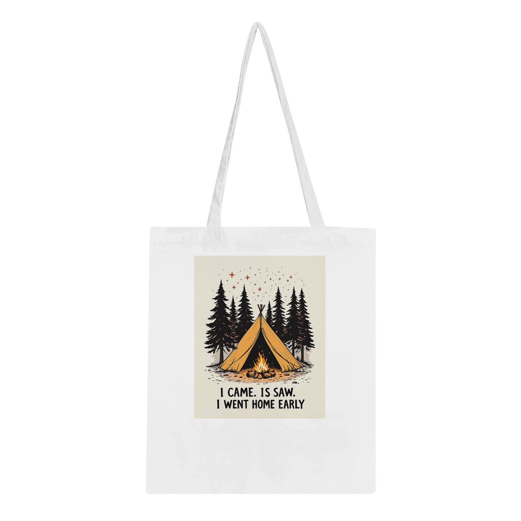 Gorpcore Camping Humour Cotton Shopper UK Tote Bag UK Gift Tote Bag — detail view | Wild Thread Co