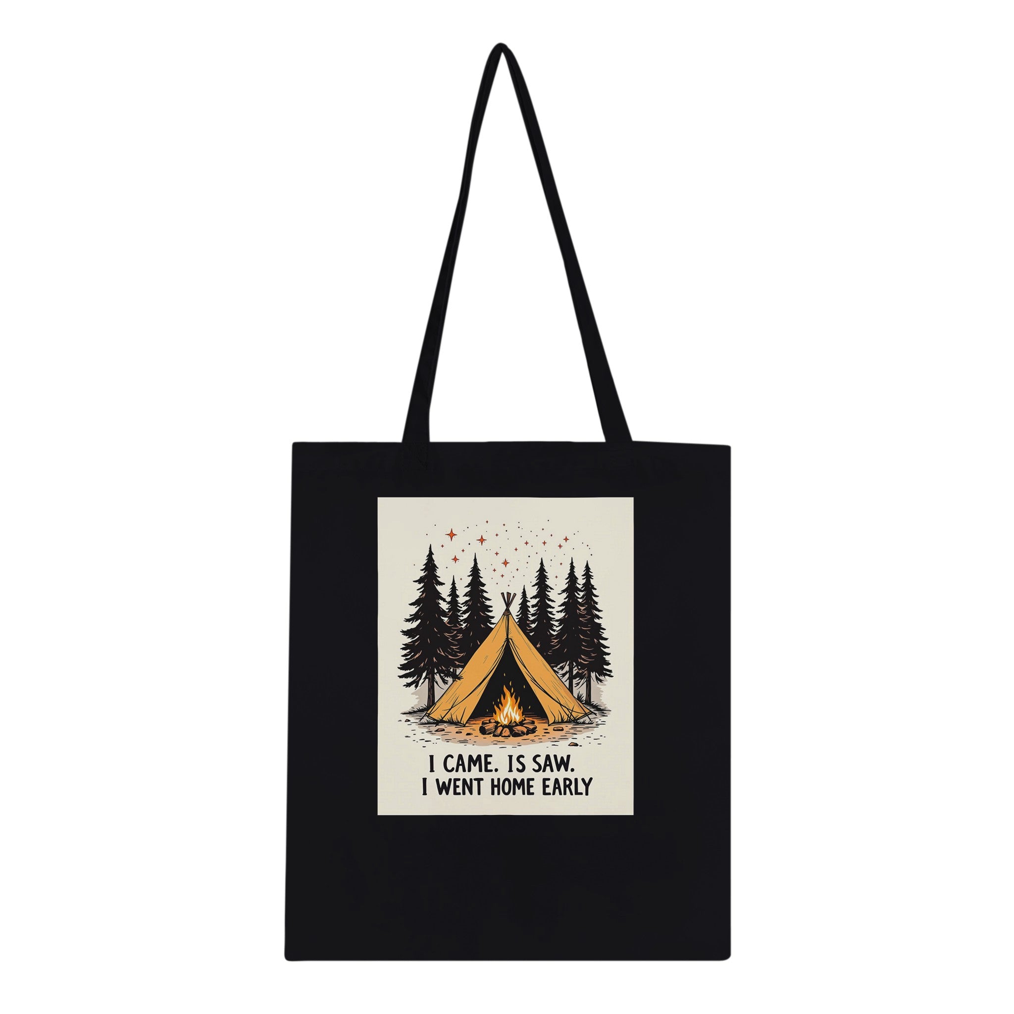 Gorpcore Camping Humour Cotton Shopper UK Tote Bag UK Gift Tote Bag — detail view | Wild Thread Co