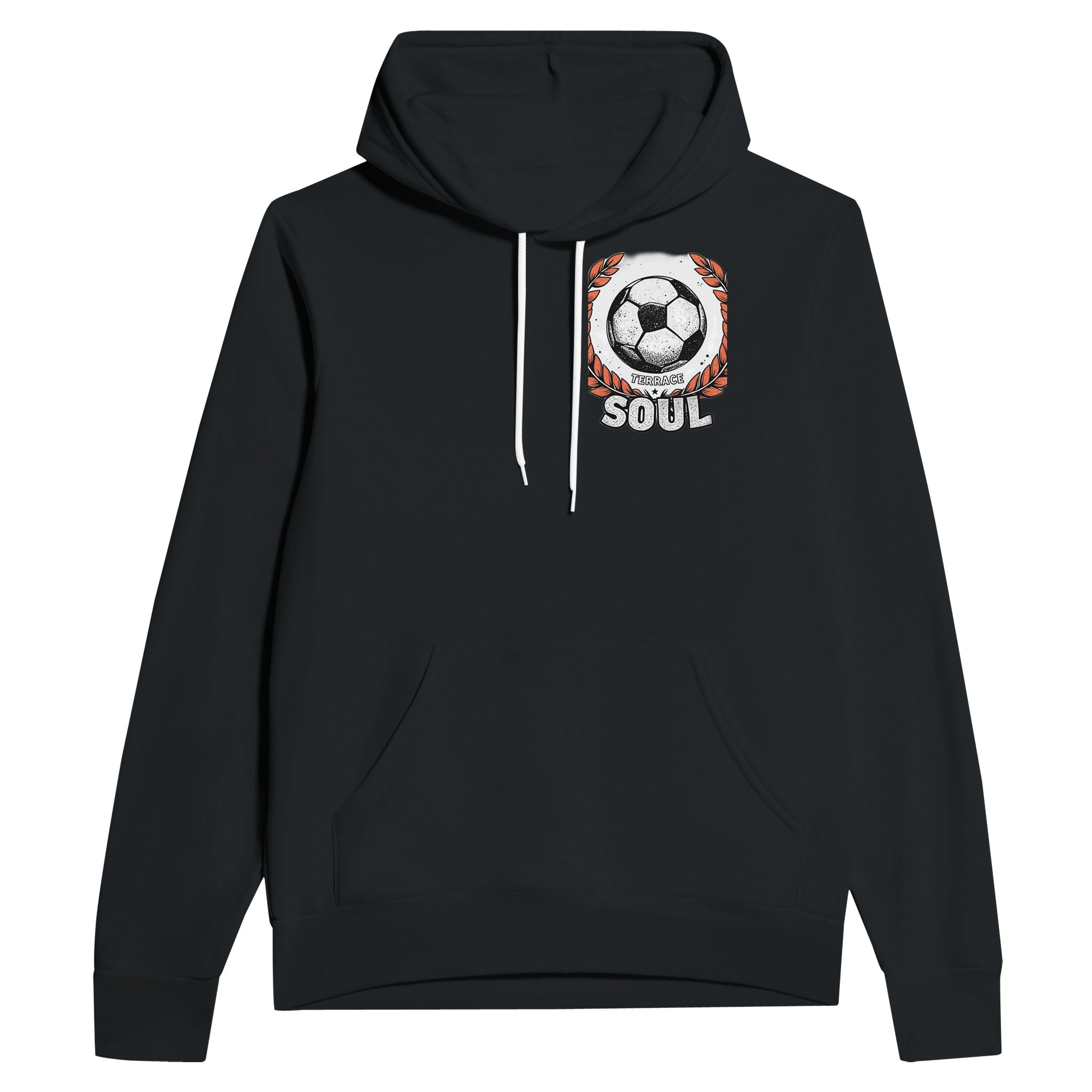 Retro Sports Football Hoodie Pullover Unisex Cotton UK Hoodie — detail view | Wild Thread Co