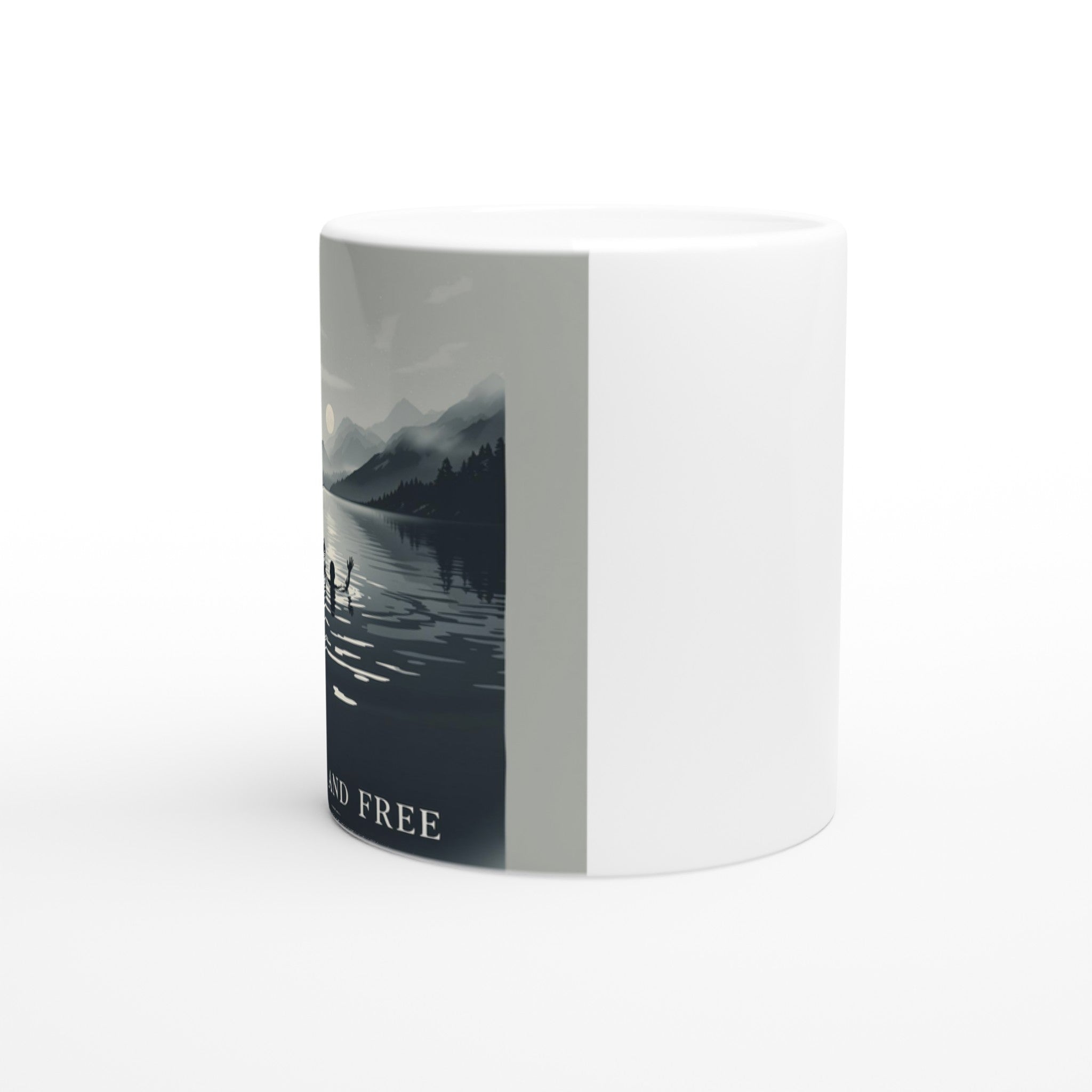 Wild Swimming Loch Coffee Tea Ceramic 11oz Mug UK Gift Mug — detail view | Wild Thread Co