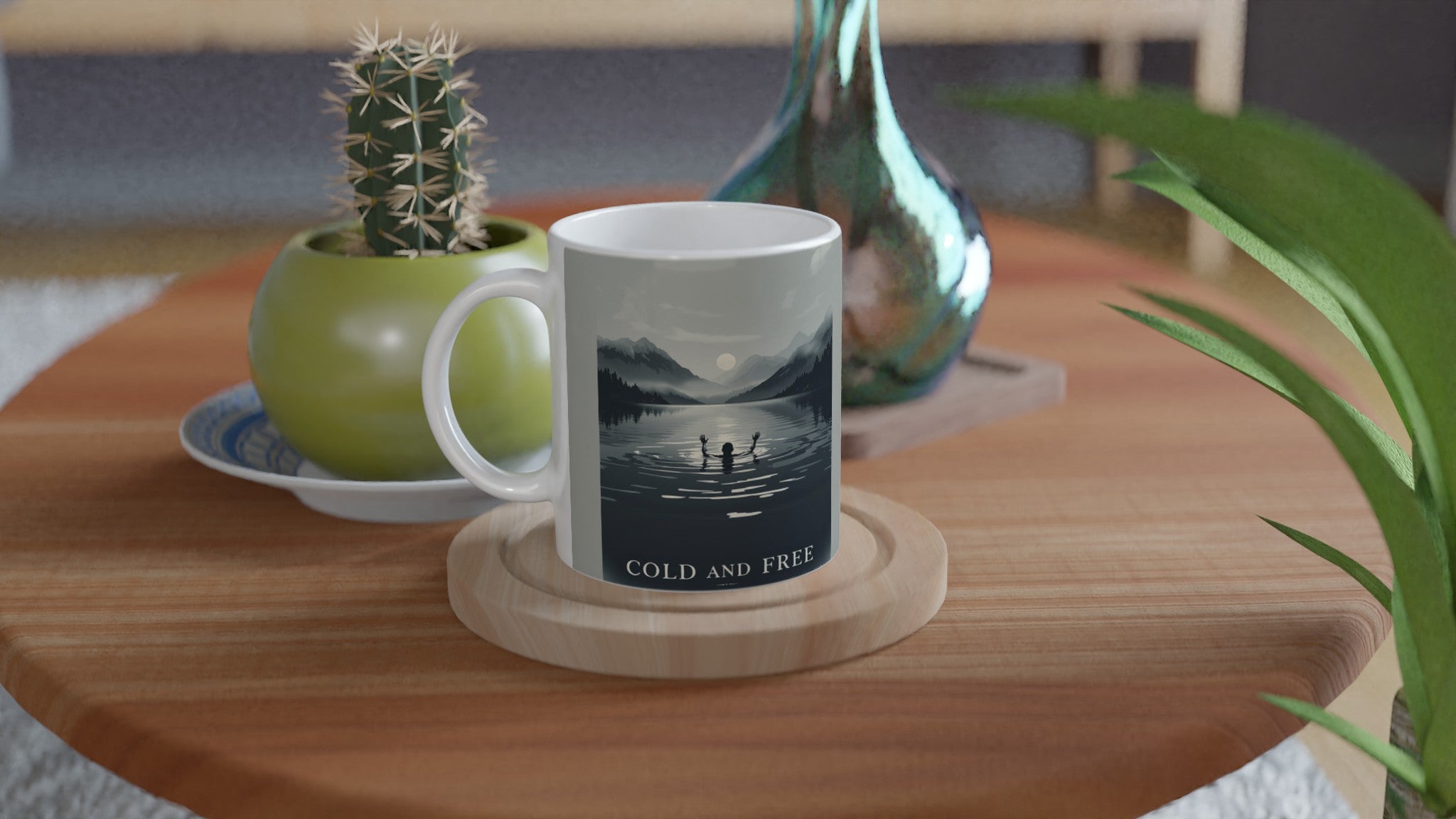 Wild Swimming Loch Coffee Tea Ceramic 11oz Mug UK Gift Mug — detail view | Wild Thread Co