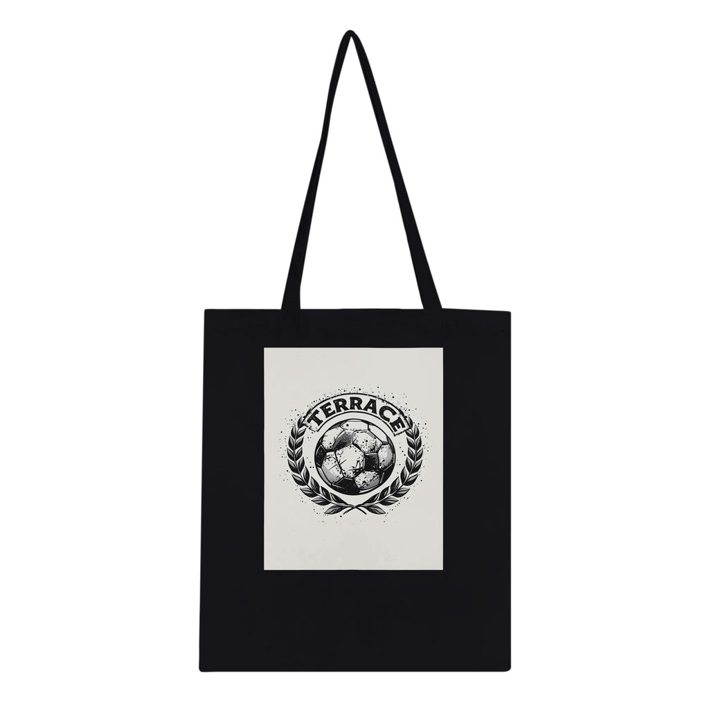 Retro Sports Football Tote Bag Cotton Shopper UK Tote Bag — detail view | Wild Thread Co