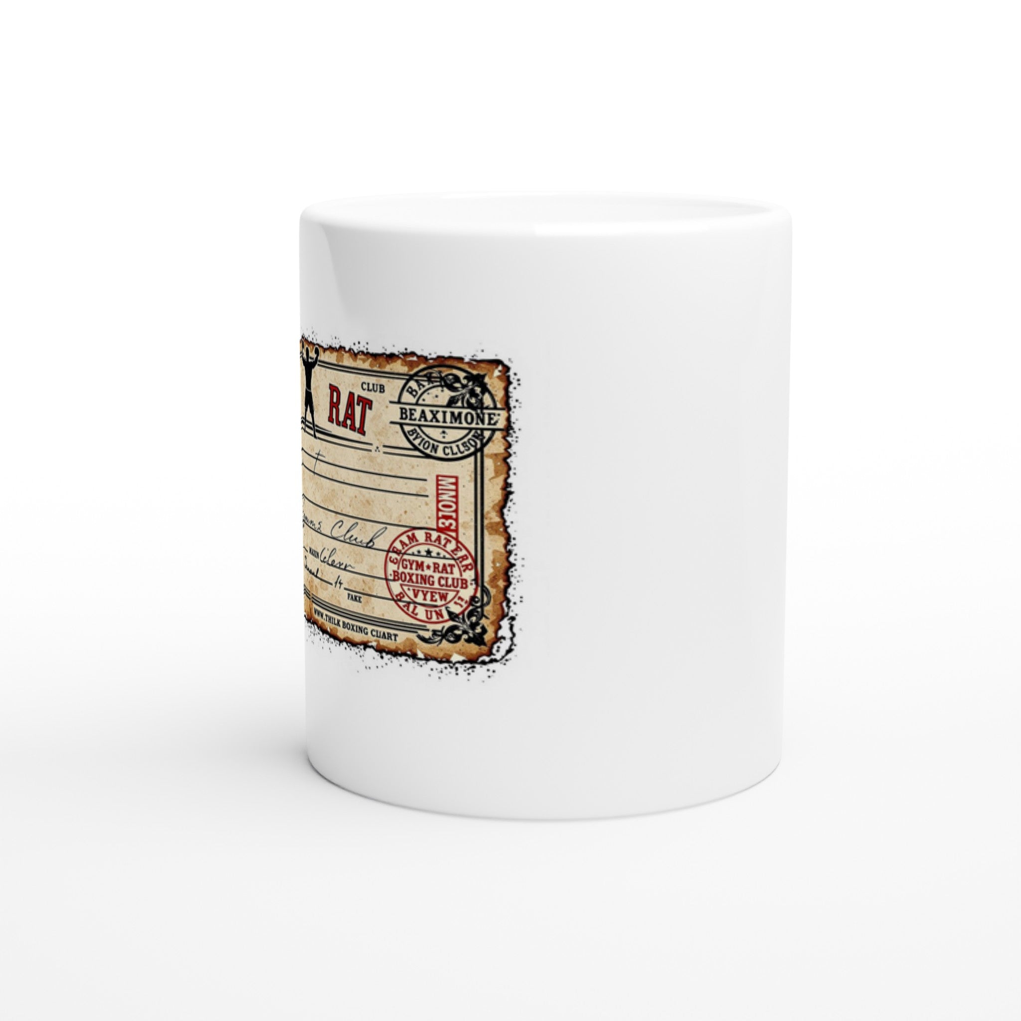 Video Shop Membership Card Mug — detail view | Wild Thread Co