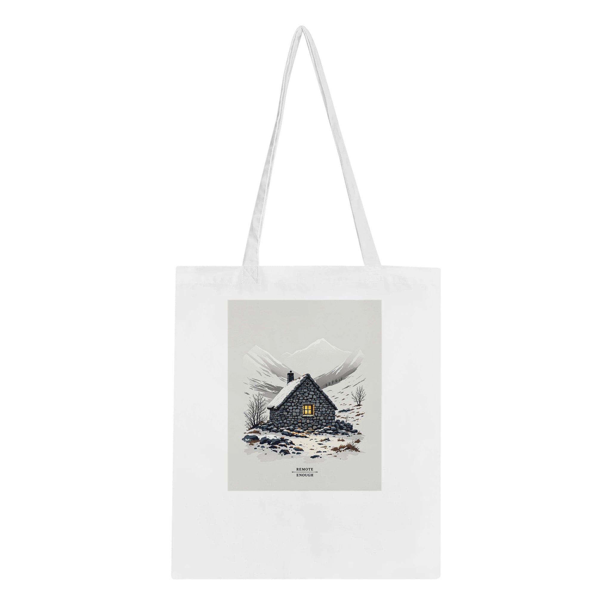 Mountain Bothy Cotton Shopper UK Tote Bag — detail view | Wild Thread Co