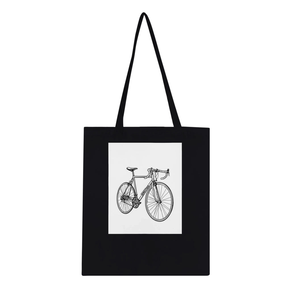 Retro Sports Cycling Cotton Shopper UK Tote Bag — detail view | Wild Thread Co