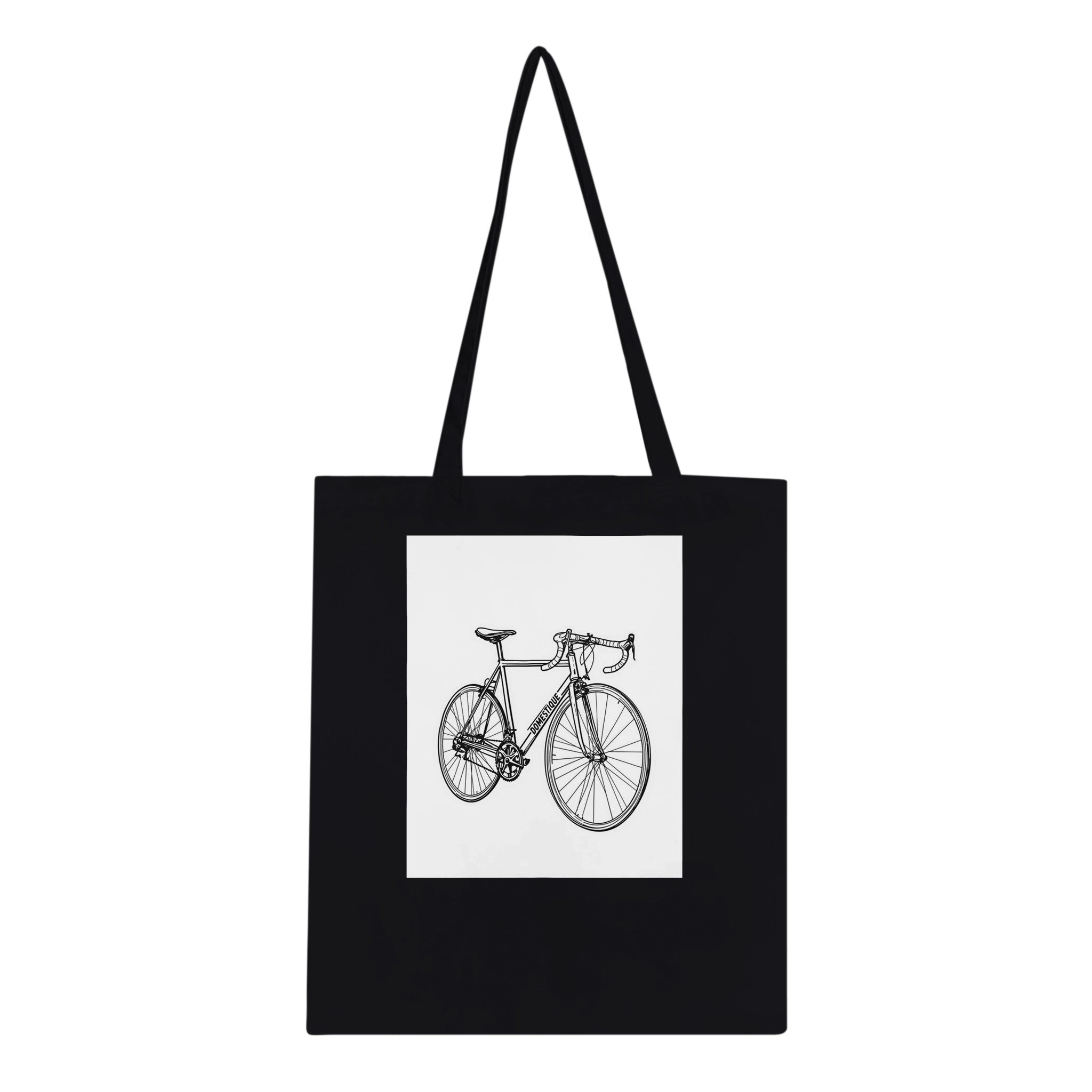 Retro Sports Cycling Cotton Shopper UK Tote Bag — detail view | Wild Thread Co