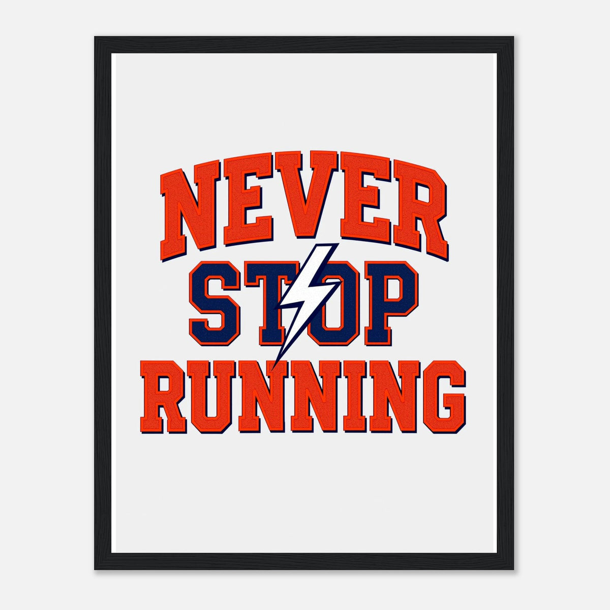 Retro Sports Running Heritage Framed Print Wall Art Ready to Hang UK Framed Art Print — detail view | Wild Thread Co