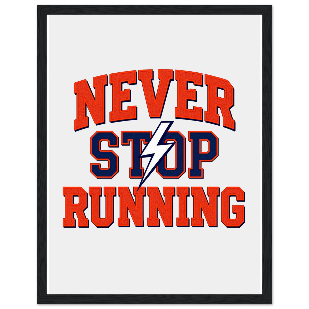 Retro Sports Running Heritage Framed Print Wall Art Ready to Hang UK Framed Art Print — detail view | Wild Thread Co