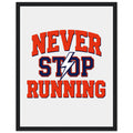Retro Sports Running Heritage Framed Print Wall Art Ready to Hang UK — Framed Art Print | Wild Thread Co UK