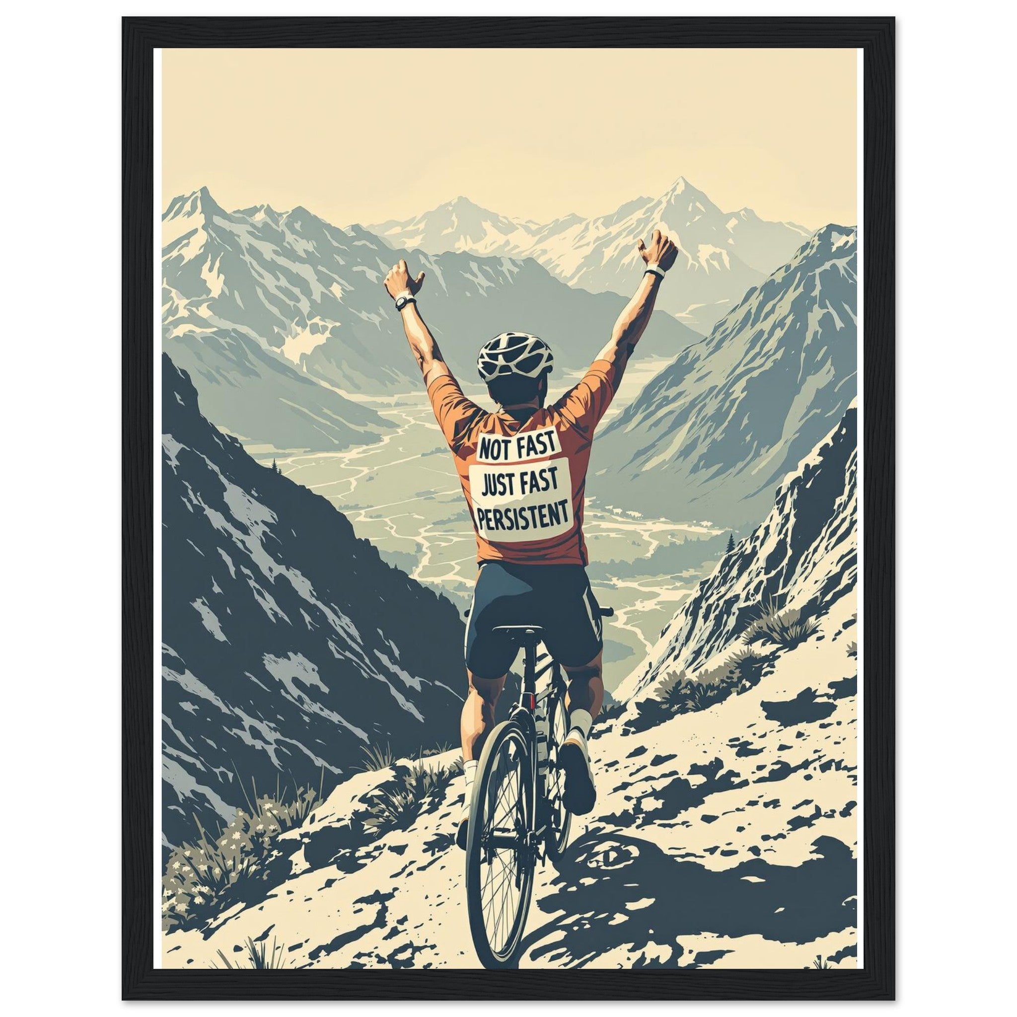 Cycling The Cols Framed Print Wall Art Ready to Hang UK — Framed Art Print | Wild Thread Co UK