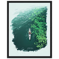 Sea Kayaking Aerial Wall Art Ready to Hang UK Framed Print Han — Framed Art Print | Wild Thread Co UK