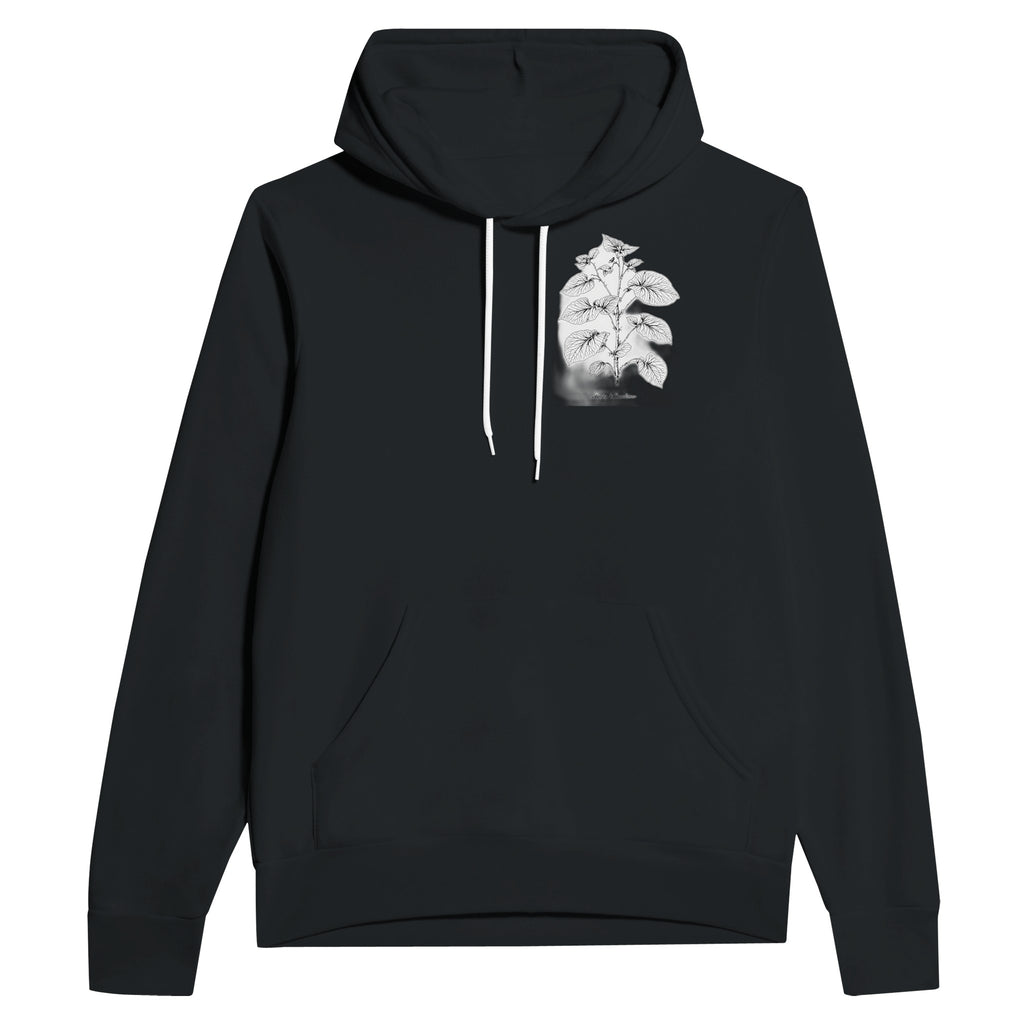 Dark Academia Gothic Botanical Hoodie Pullover Unisex Cotton UK Hoodie — detail view | Wild Thread Co