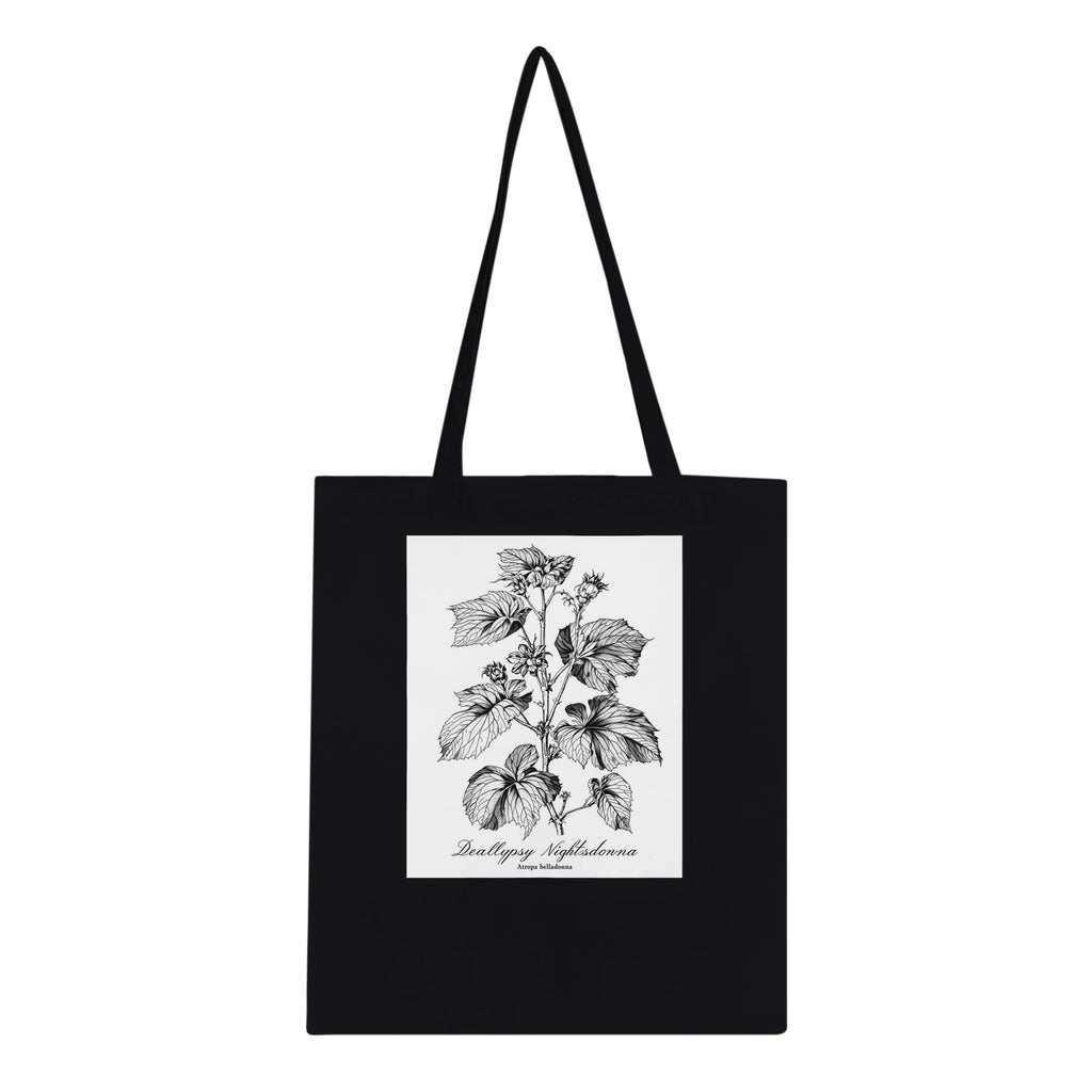 Dark Academia Gothic Botanical Tote Bag — detail view | Wild Thread Co