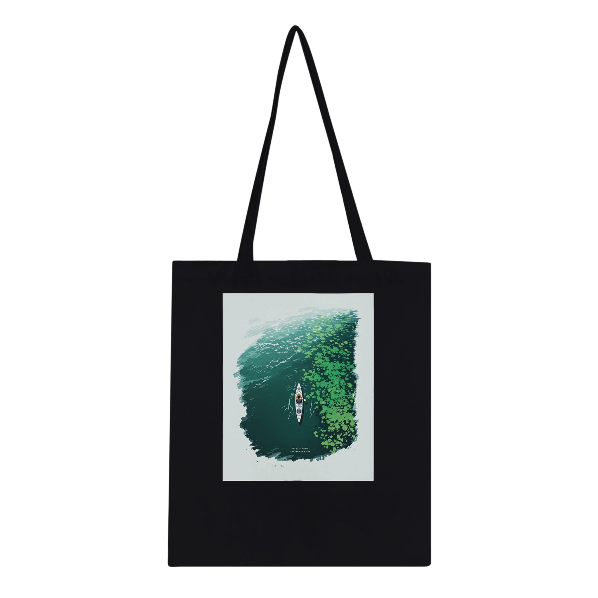 Sea Kayaking Aerial Cotton Shopper UK Tote Bag — detail view | Wild Thread Co