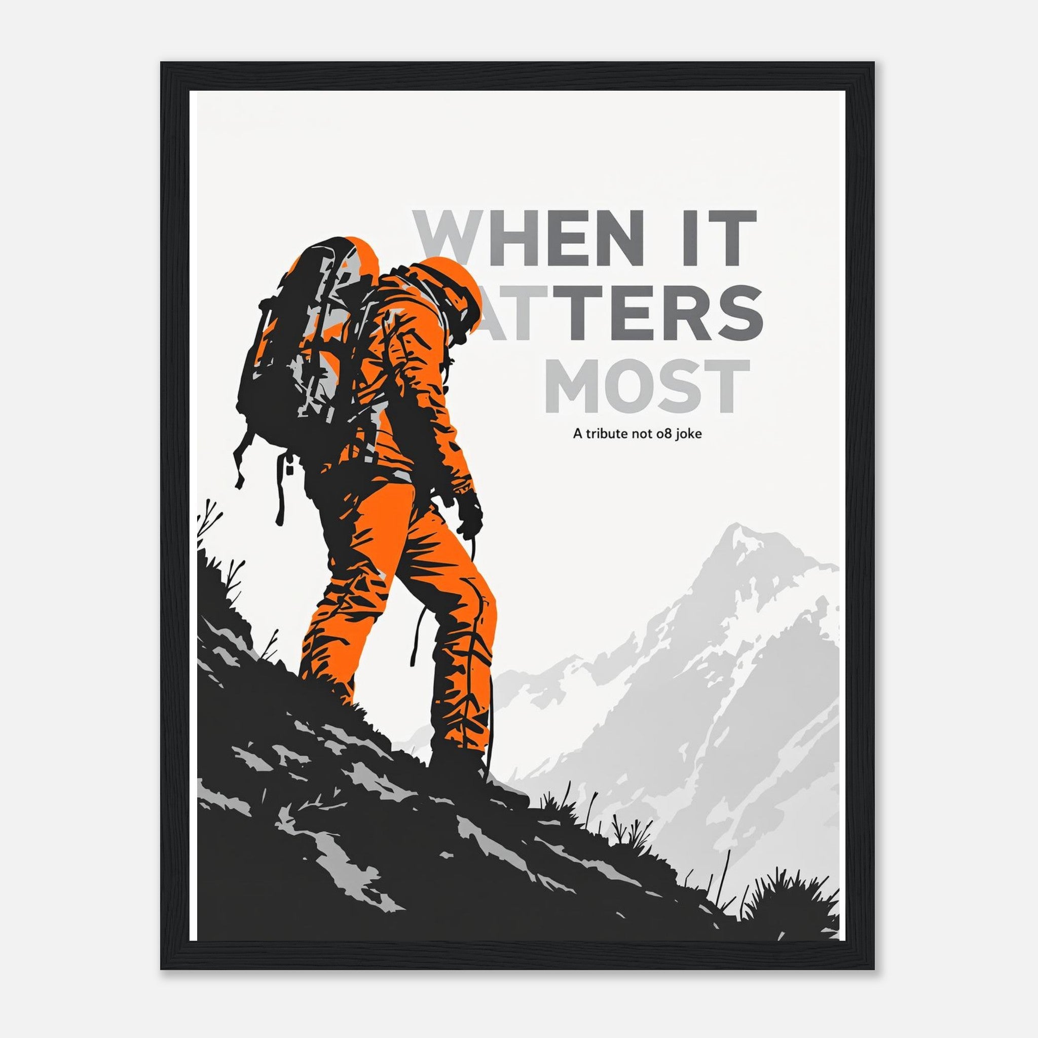 Mountain Rescue Framed Print Wall Art Ready to Hang UK Framed Art Print — detail view | Wild Thread Co