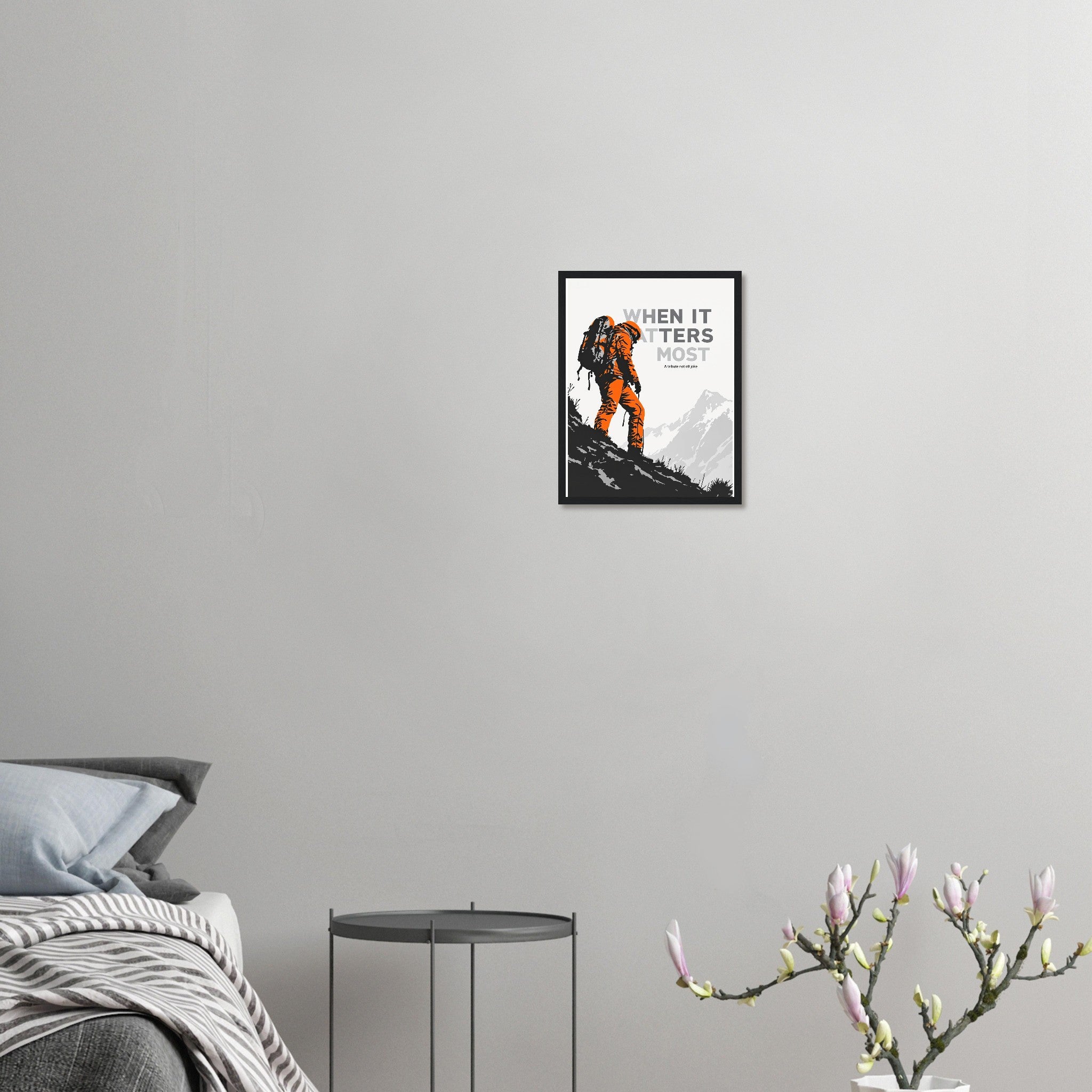Mountain Rescue Framed Print Wall Art Ready to Hang UK Framed Art Print — detail view | Wild Thread Co