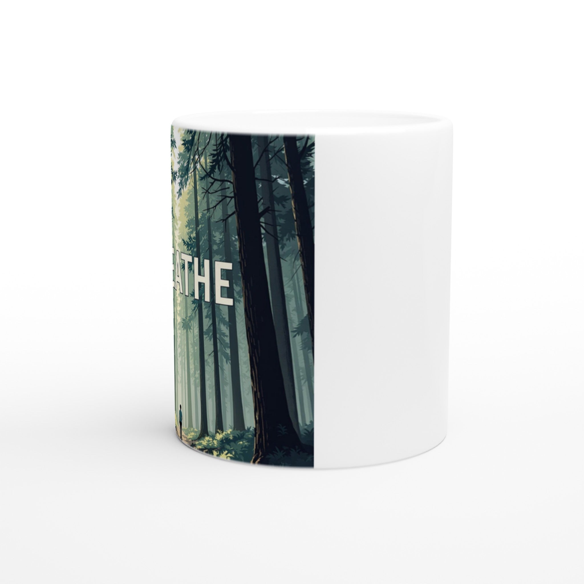 Forest Bathing Coffee Tea Ceramic 11oz Mug UK Gift Mug — detail view | Wild Thread Co