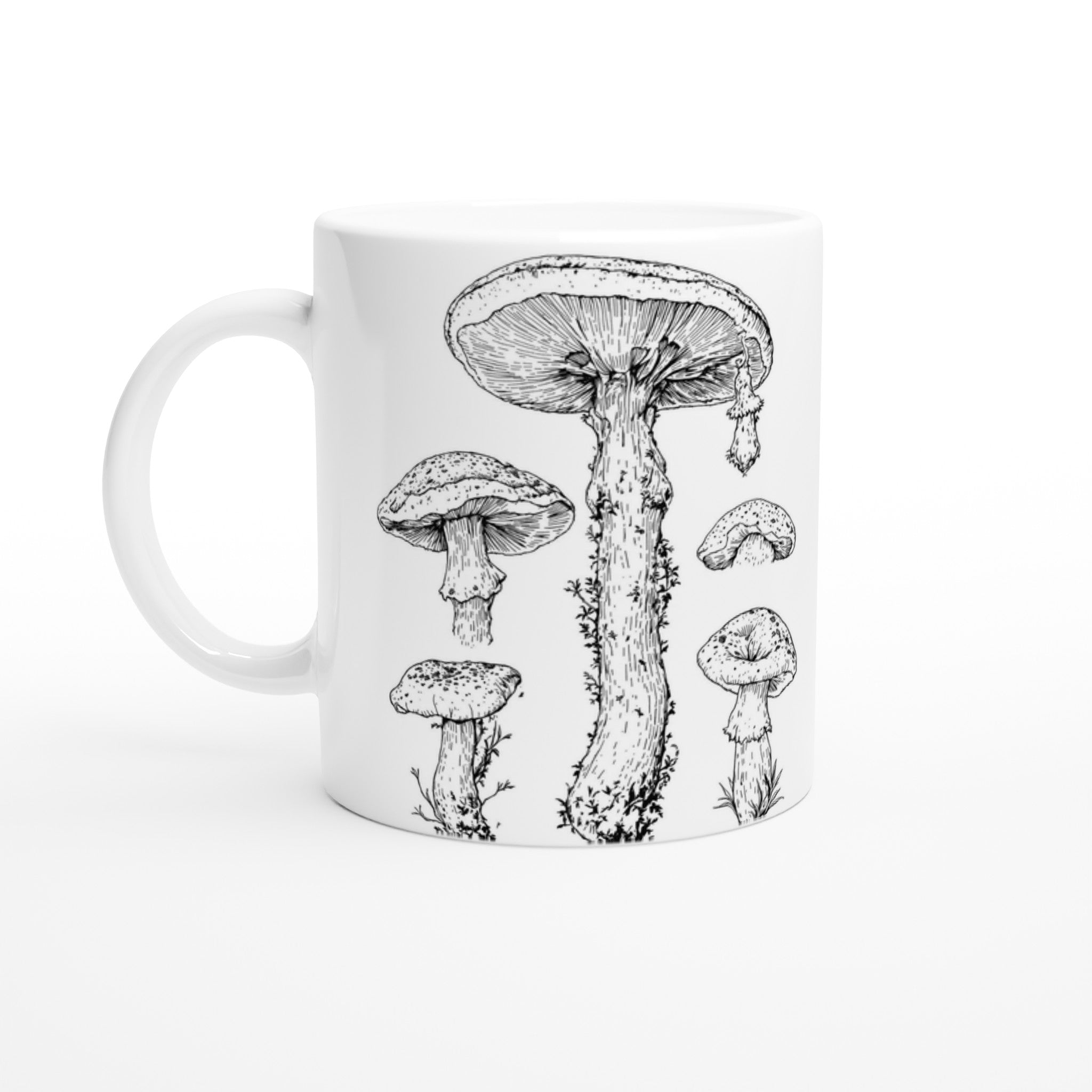 Dark Academia Mushroom Foraging Coffee Tea Ceramic 11oz Mug 1 — Mug | Wild Thread Co UK