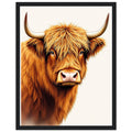 Highland Cattle Portrait Wall Art Ready to Hang UK Framed Print t — Framed Art Print | Wild Thread Co UK