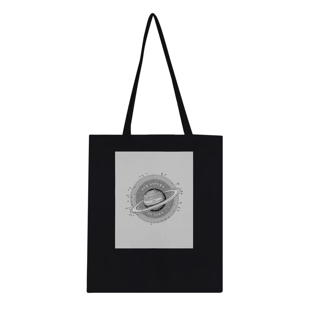 Dark Academia Astronomy Tote Bag Cotton Shopper UK Tote Bag — detail view | Wild Thread Co