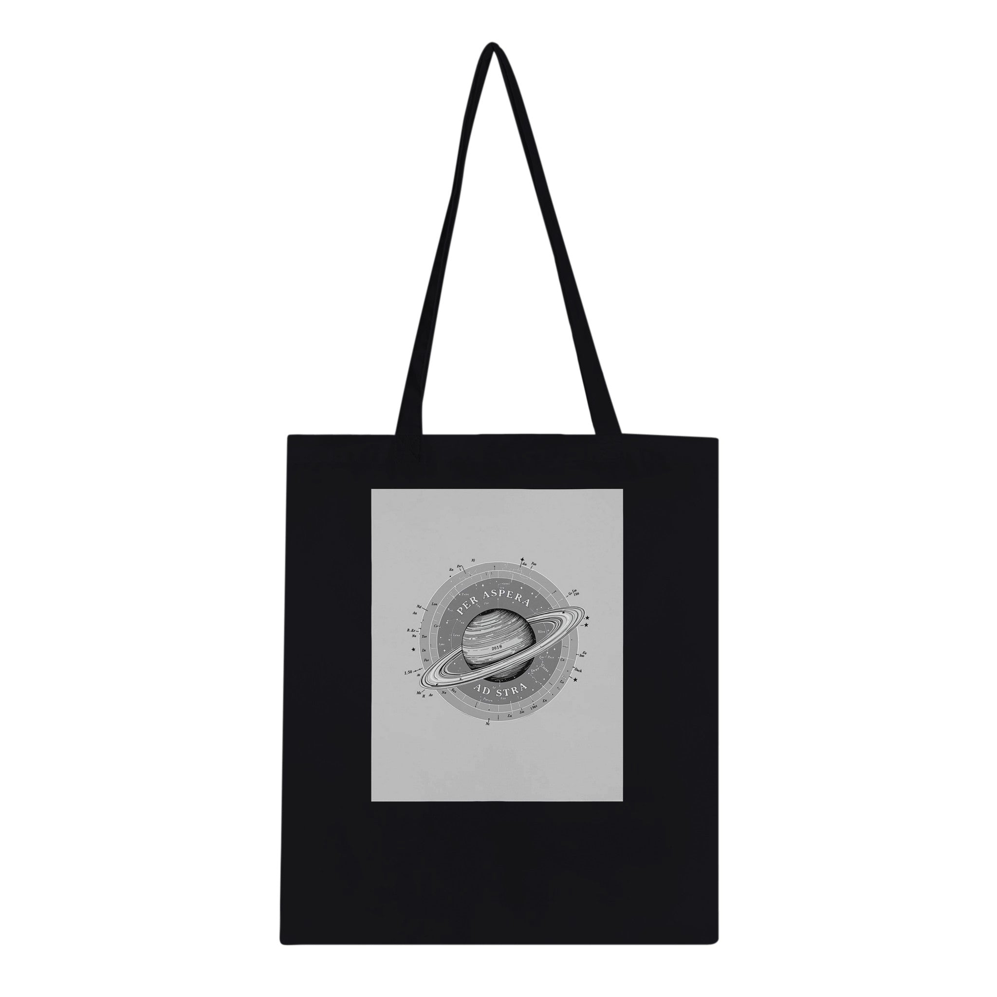 Dark Academia Astronomy Tote Bag Cotton Shopper UK Tote Bag — detail view | Wild Thread Co