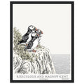 Puffin Colony Framed Print Wall Art Ready to Hang UK — Framed Art Print | Wild Thread Co UK
