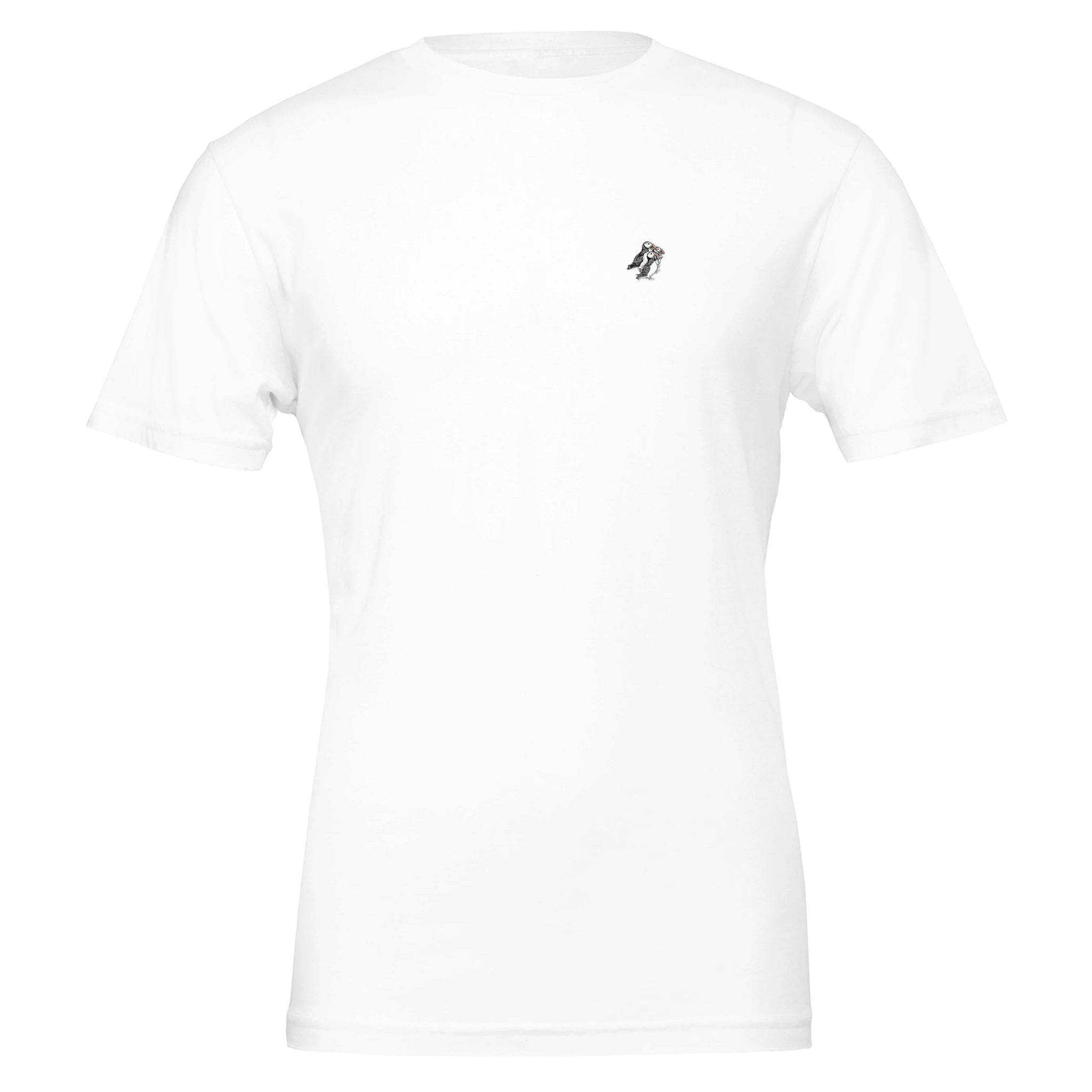 Puffin Colony T-Shirt Unisex Cotton Tee UK T-Shirt — detail view | Wild Thread Co