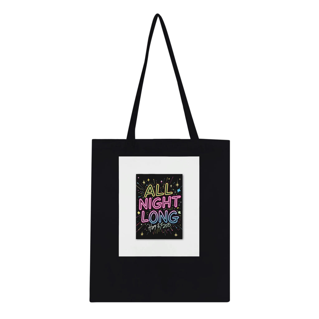 Y2k Rave Culture Tote Bag Cotton Shopper UK Tote Bag — detail view | Wild Thread Co