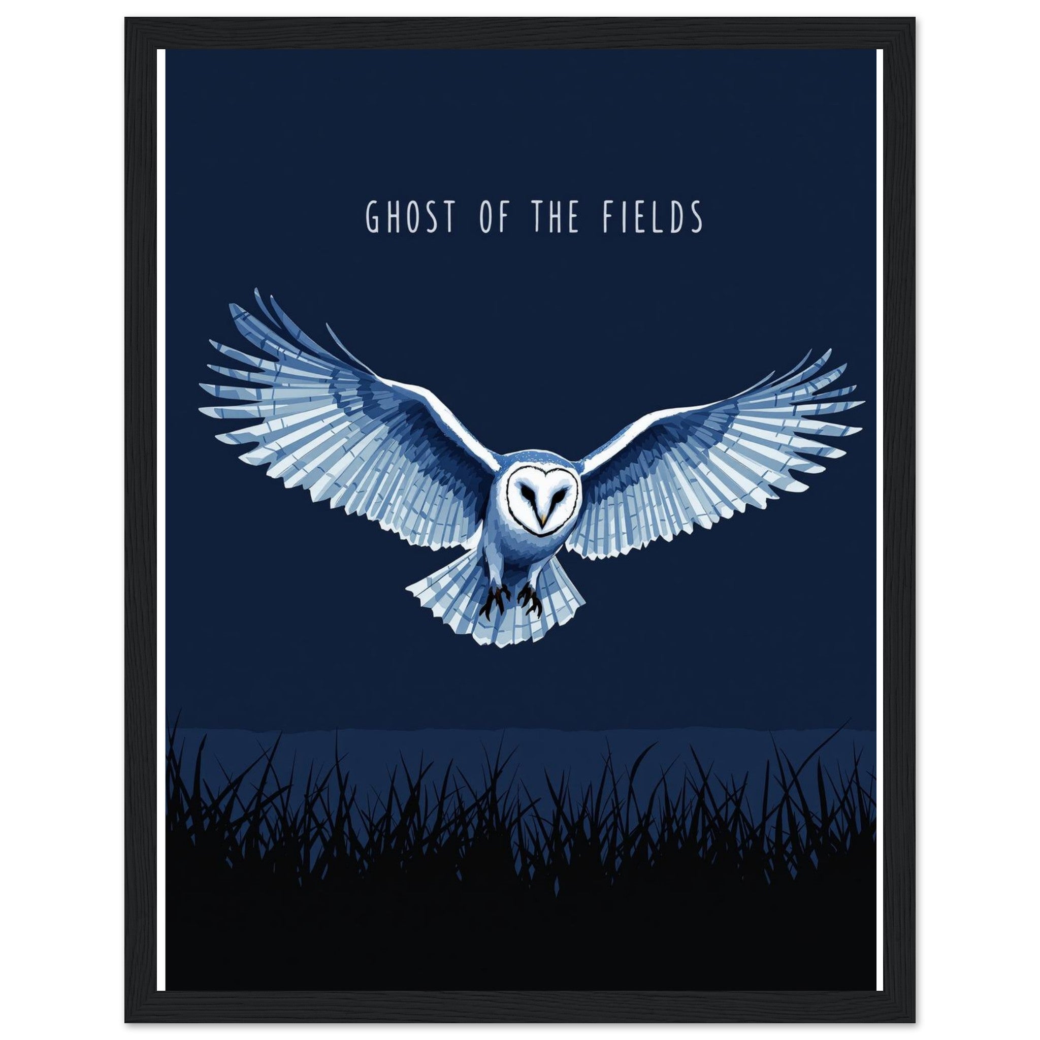 Barn Owl Hunting Framed Print Wall Art Ready to Hang UK — Framed Art Print | Wild Thread Co UK