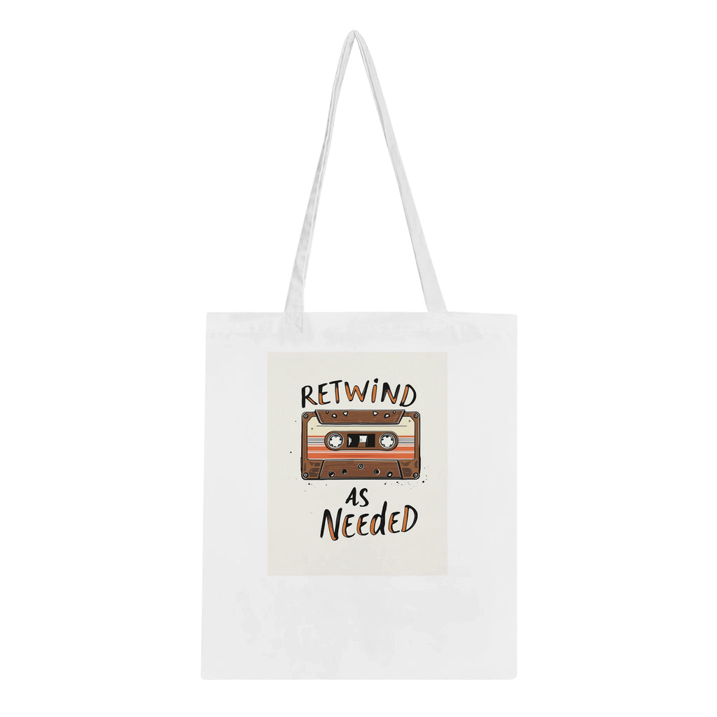 Y2k Cassette Tape Cotton Shopper UK Tote Bag — detail view | Wild Thread Co