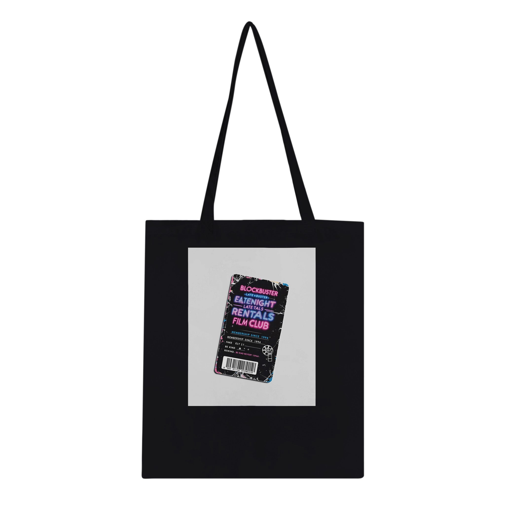 Y2k Vhs Video Shop Tote Bag Cotton Shopper UK Tote Bag — detail view | Wild Thread Co