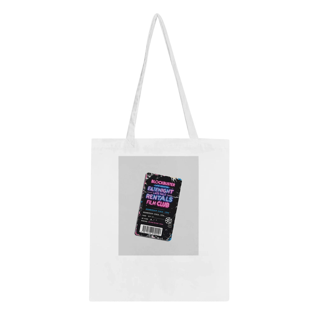 Y2k Vhs Video Shop Tote Bag Cotton Shopper UK Tote Bag — detail view | Wild Thread Co