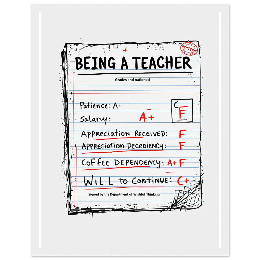 Teacher Framed Print Wall Art Ready to Hang UK Framed Art Print — detail view | Wild Thread Co