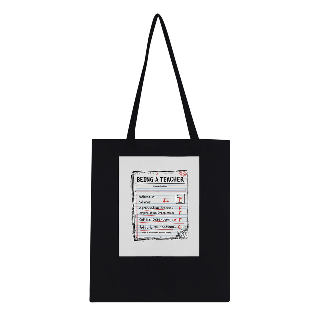 Teacher Tote Bag Cotton Shopper UK Tote Bag — detail view | Wild Thread Co