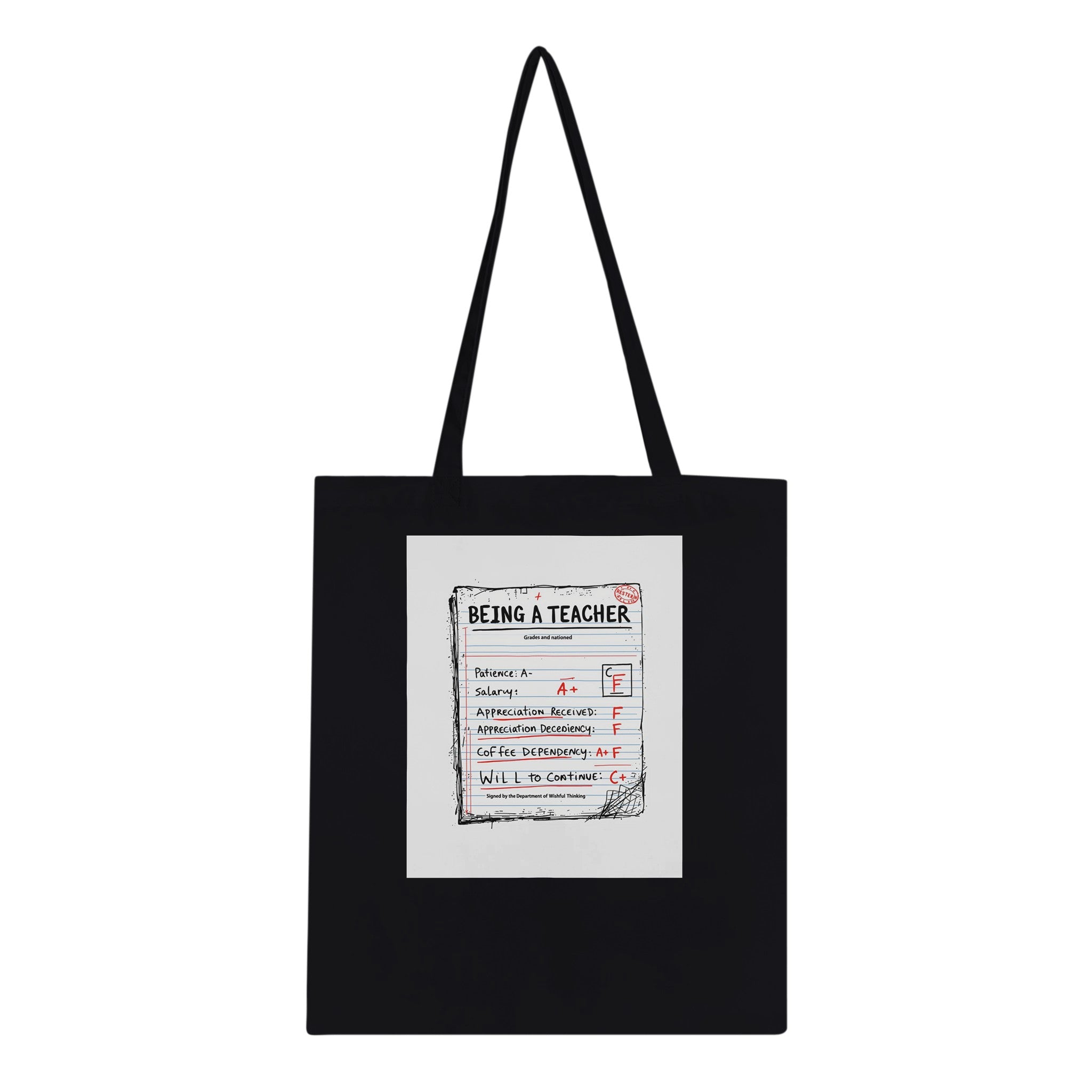 Teacher Tote Bag Cotton Shopper UK Tote Bag — detail view | Wild Thread Co