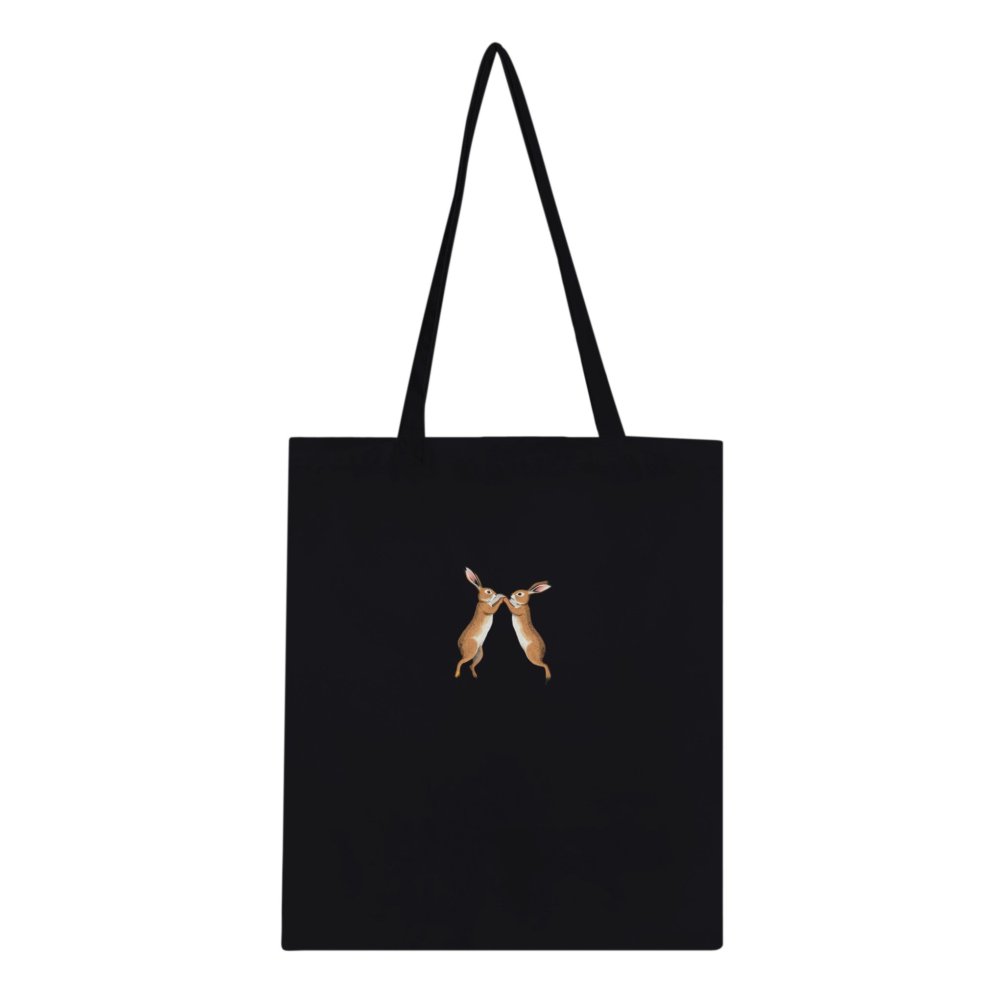 Hare Boxing Spring Cotton Shopper UK Tote Bag — detail view | Wild Thread Co