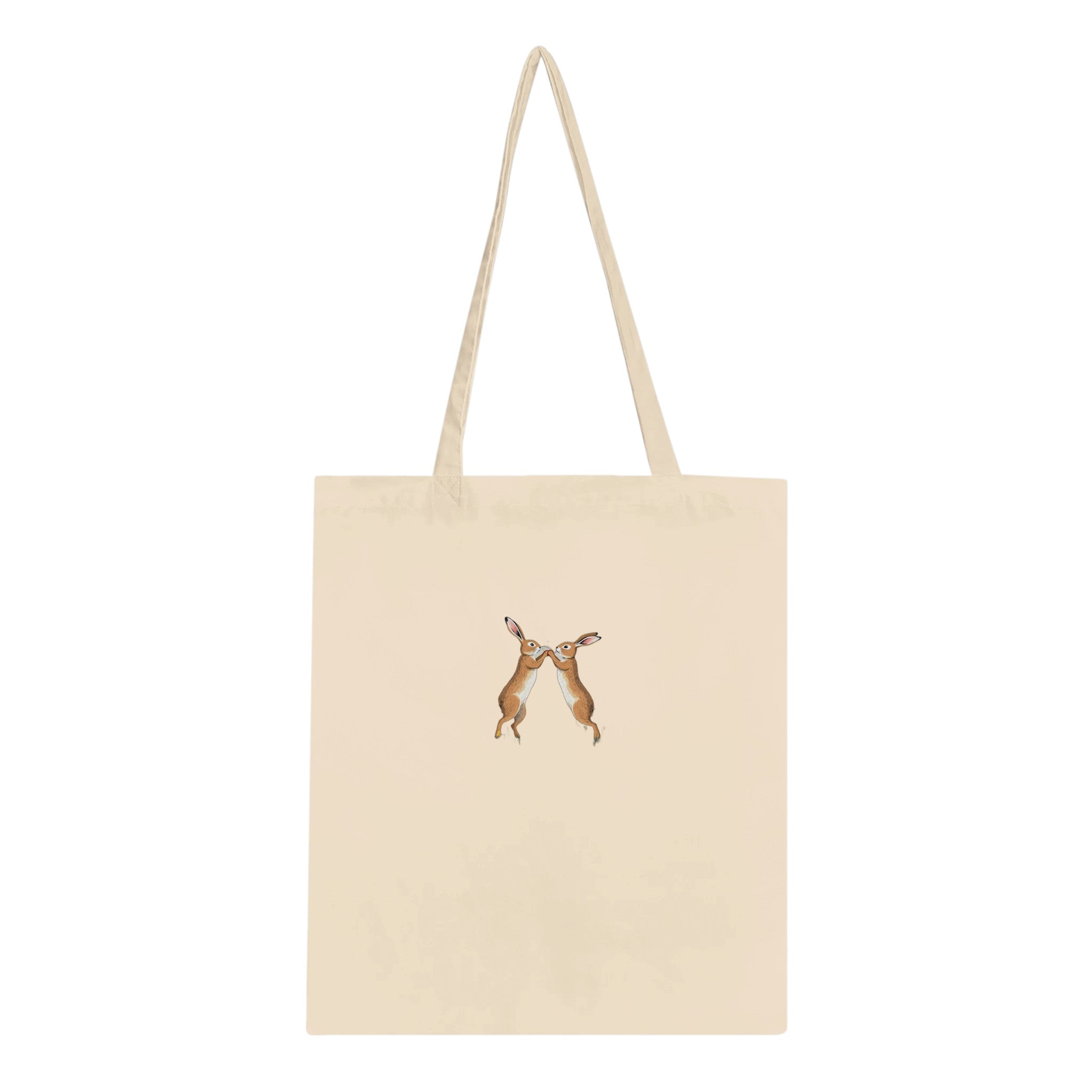 Hare Boxing Spring Cotton Shopper UK Tote Bag — detail view | Wild Thread Co