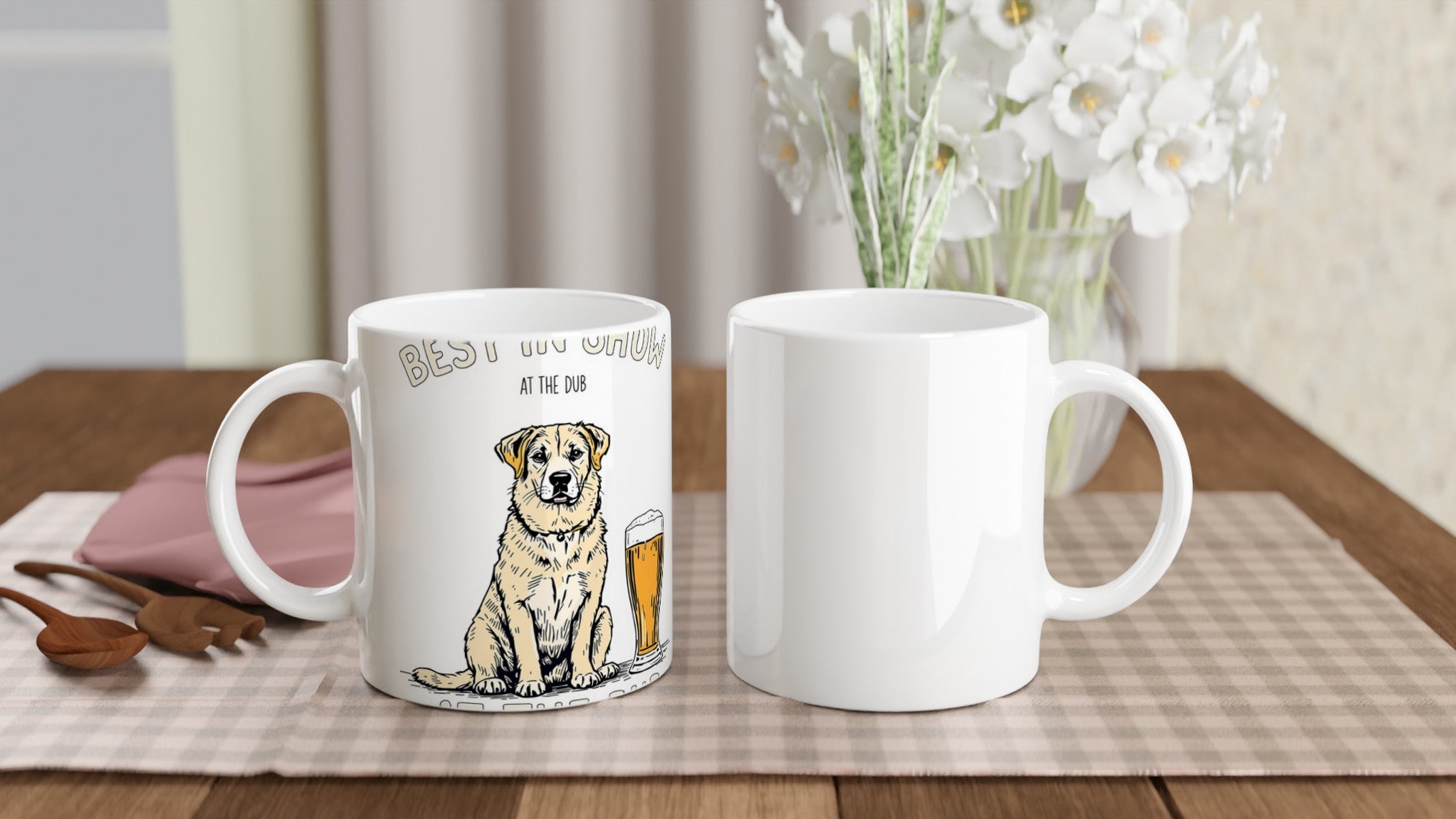Dog Dad Gifting Coffee Tea Ceramic 11oz Mug — detail view | Wild Thread Co