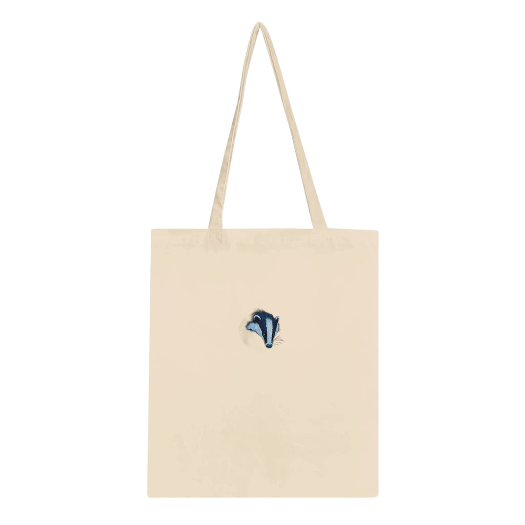 Badger At Dusk Cotton Shopper UK Tote Bag — detail view | Wild Thread Co