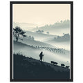 Shepherd Hillside Framed Print Wall Art Ready to Hang UK — Framed Art Print | Wild Thread Co UK